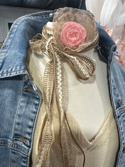 Rose Crochet Belt Choker
