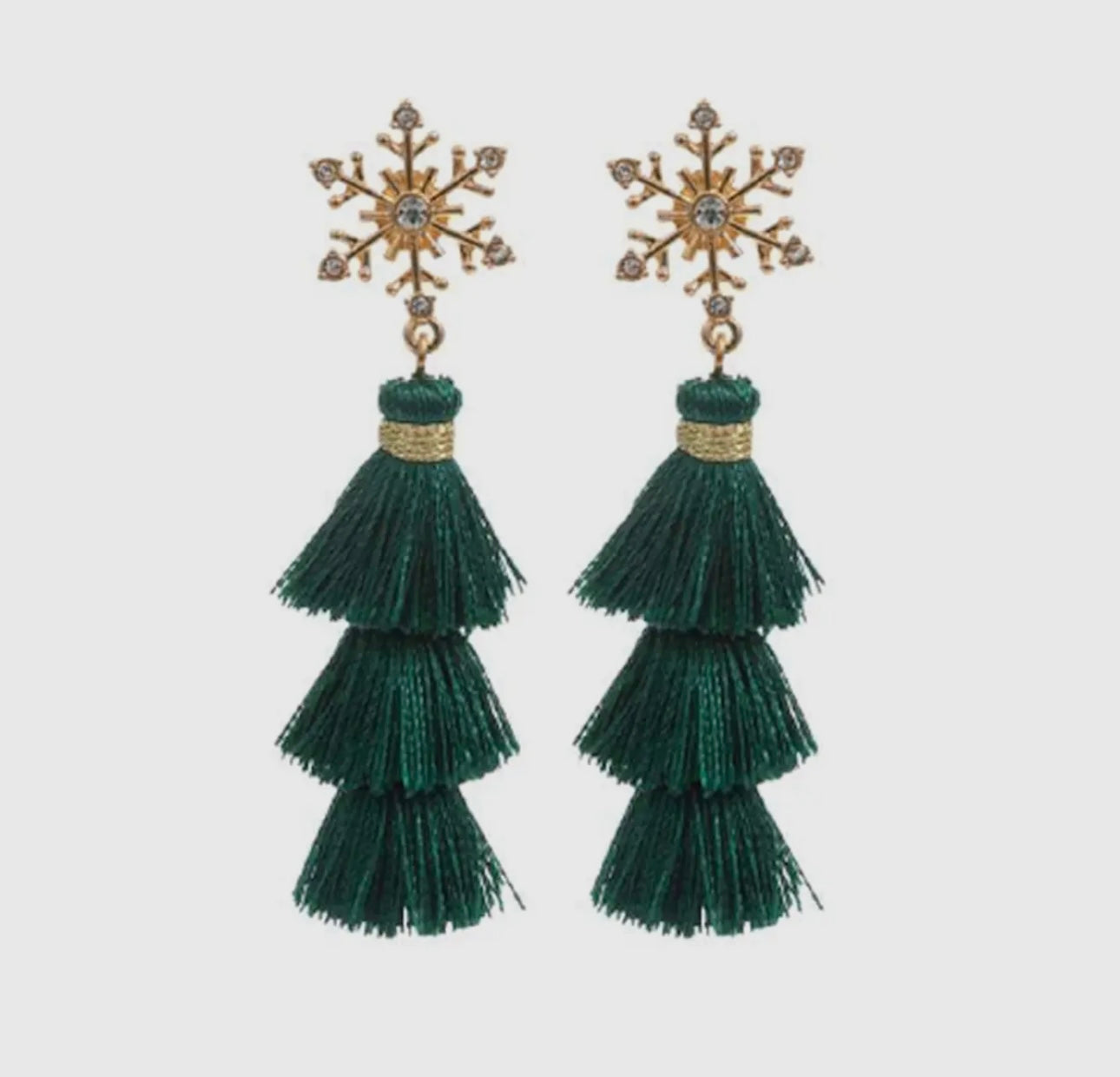 Green Let It Snow Earrings - GirlFriends Boutique