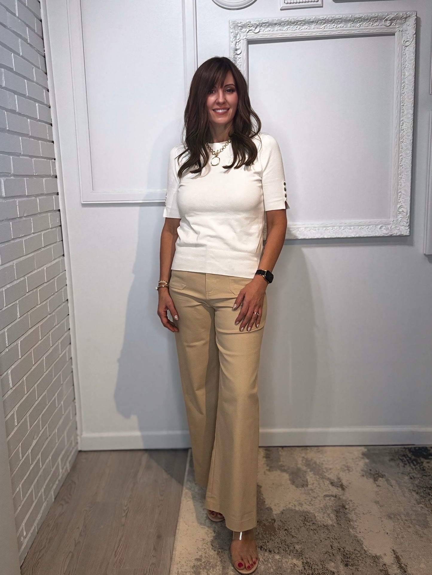 High Waist Wide Leg Pocket Pants