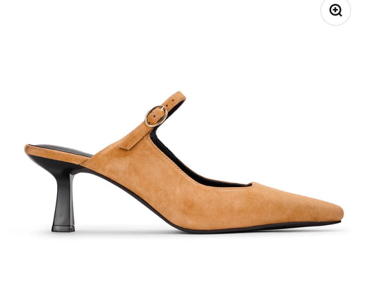 Ryder Heel in Camel Suede