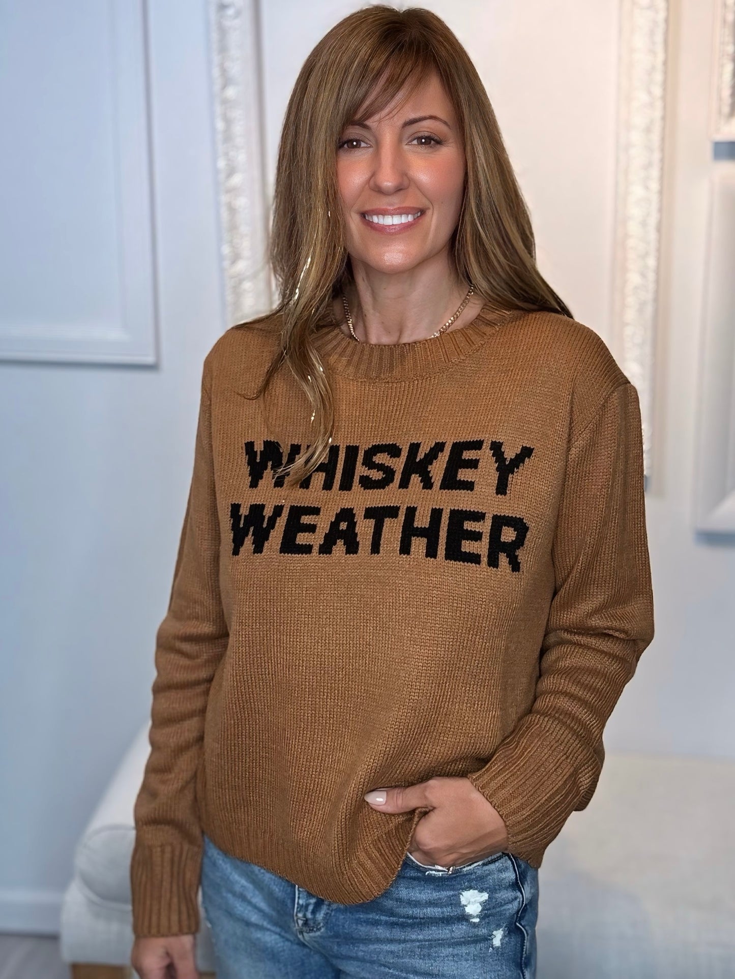 Brown Whiskey Sweater