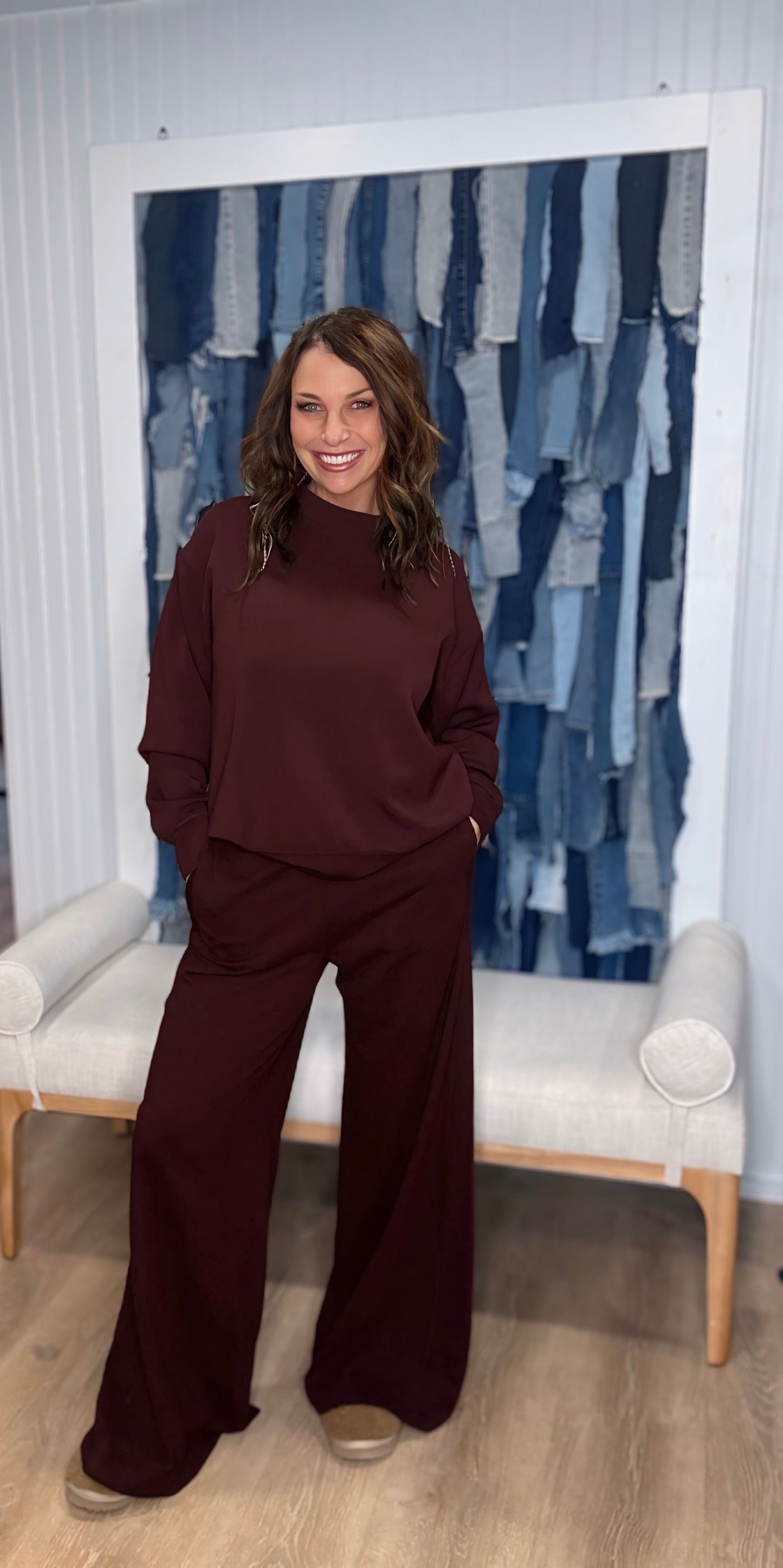 Cotton Slub Lounging Wide Pant