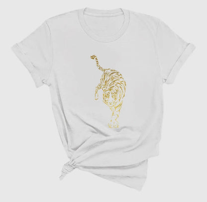 Gold Tiger T-Shirt - GirlFriends Boutique