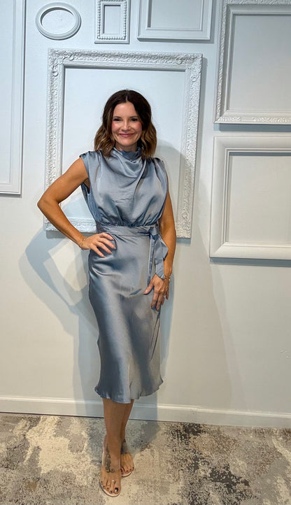 Cowl Neck Midi Dress