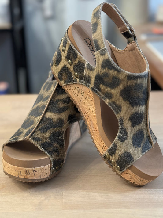 Carley Washed Cognac Leopard by Corkys