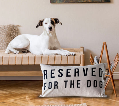 Reserved For The Dog Cotton Lumbar Pillow