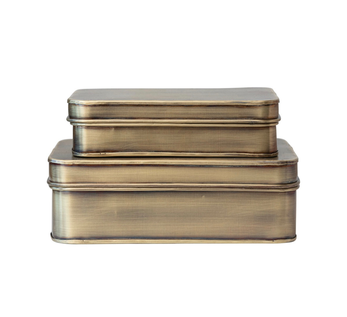 Metal Boxes, Antique Brass Finish