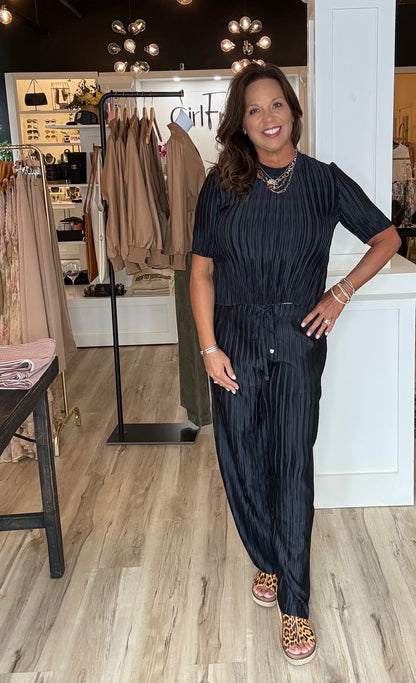 Crinkle Drawstring Pants