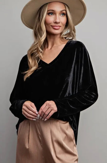 Velvet Blouse - GirlFriends Boutique