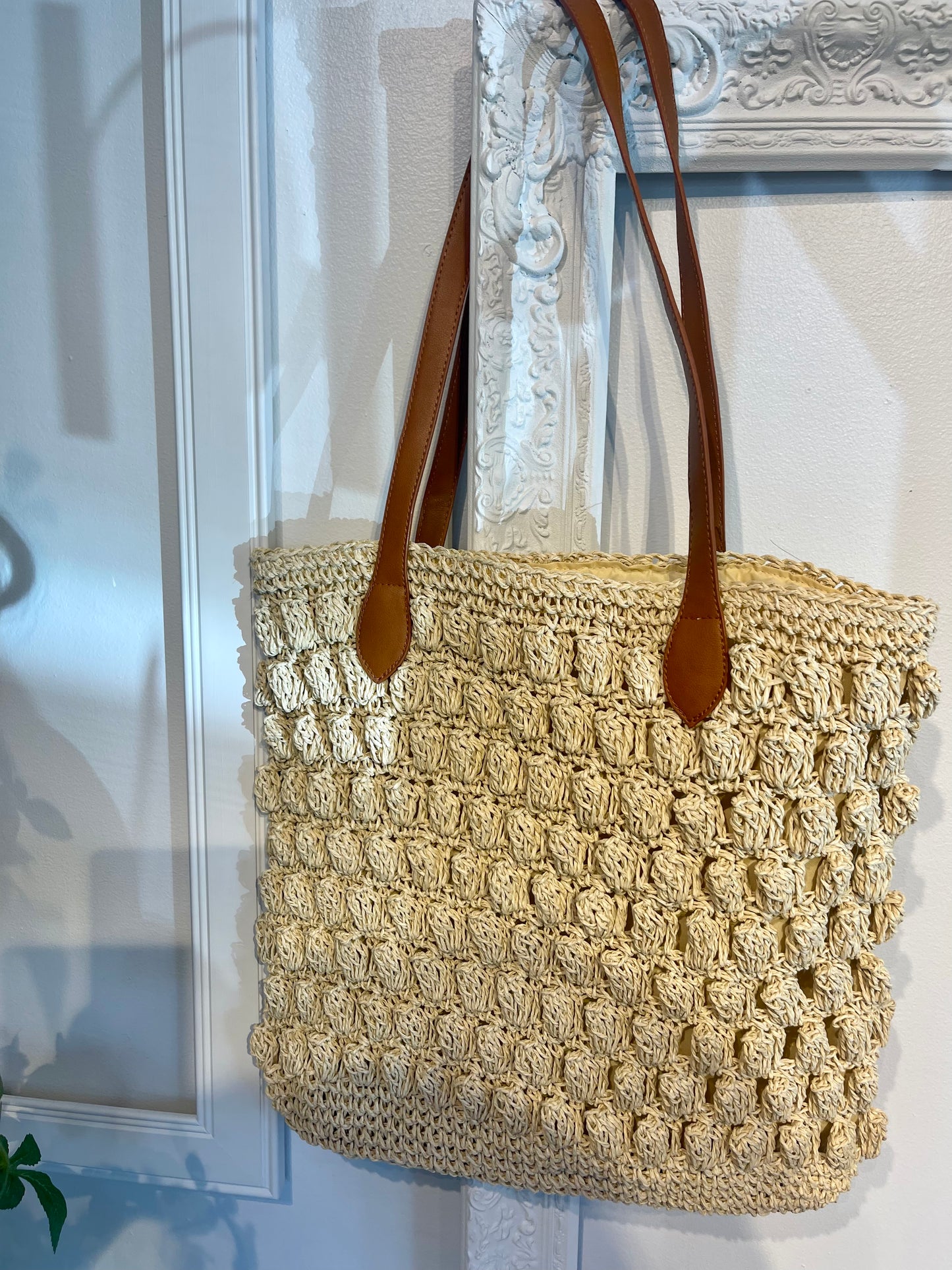 Straw Knit Tote Bag - GirlFriends Boutique