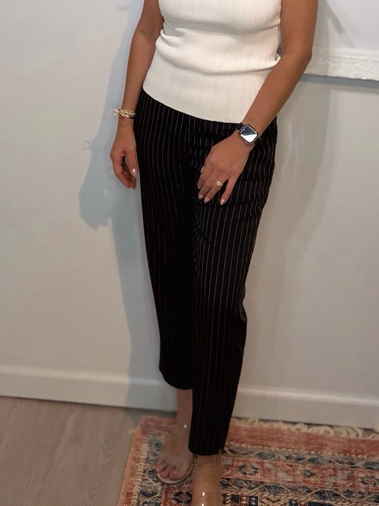 Stripe Cropped Pants