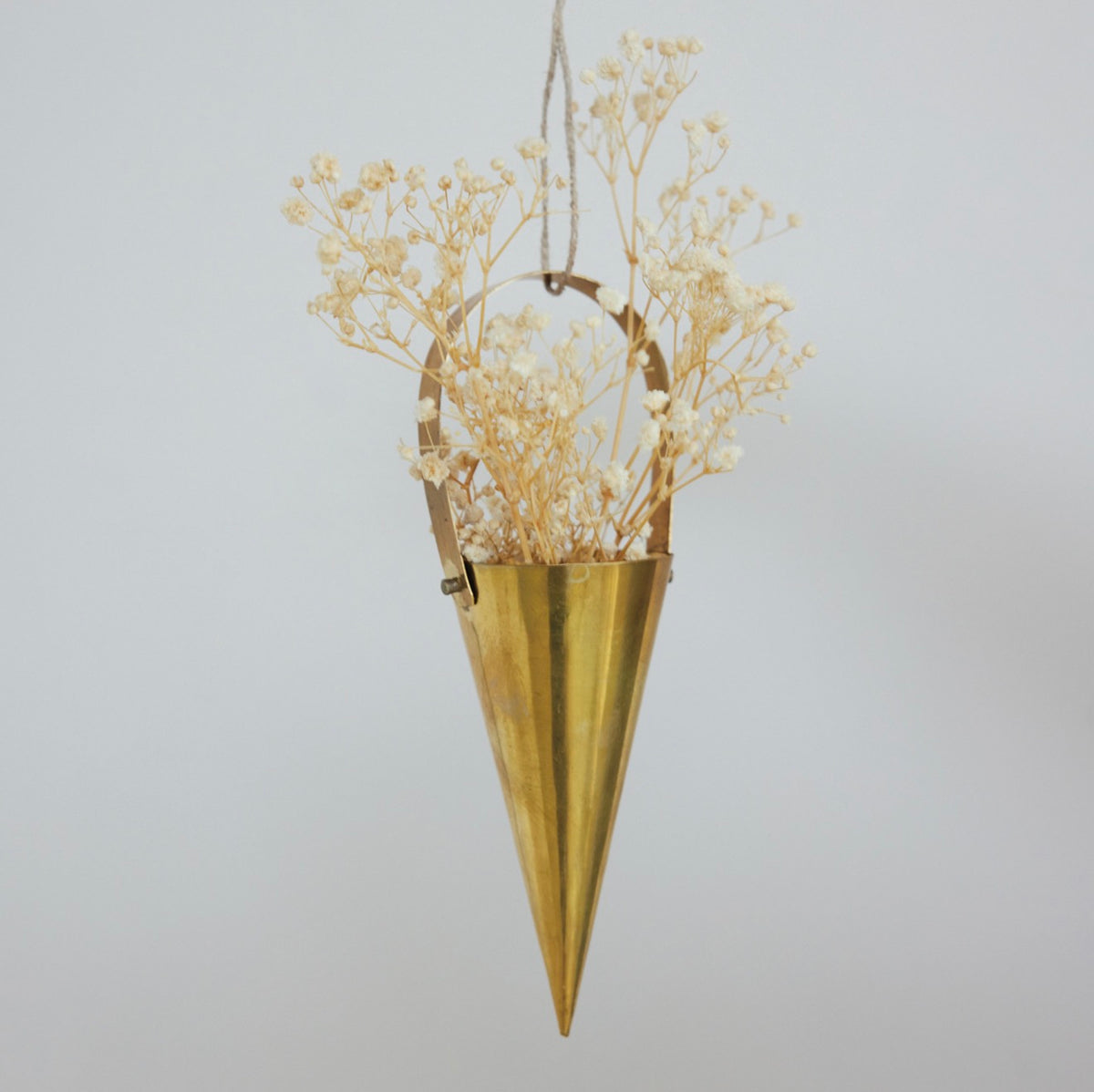 Hanging Brass Cone Ornament