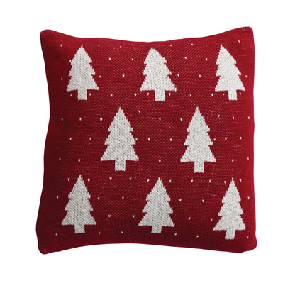 18" Square Cotton Knit Pillow