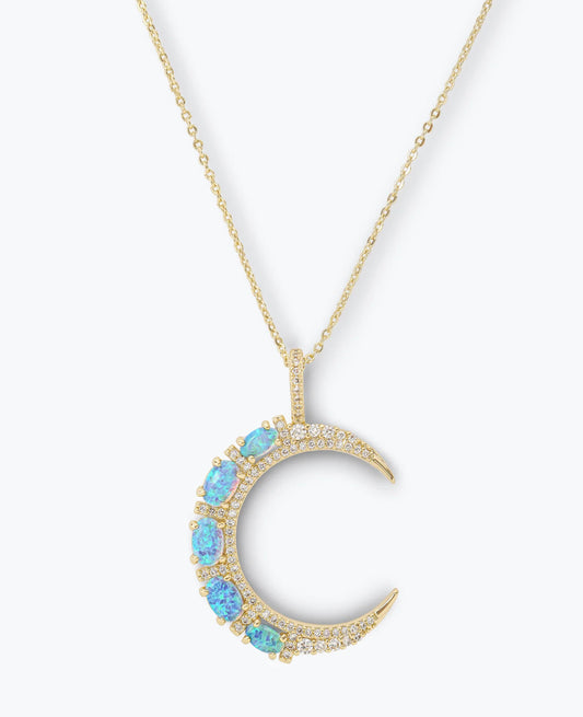 She's An Icon Blue Moon Necklace