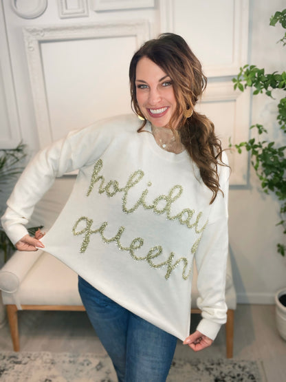 "Holiday Queen" Pullover Sweater