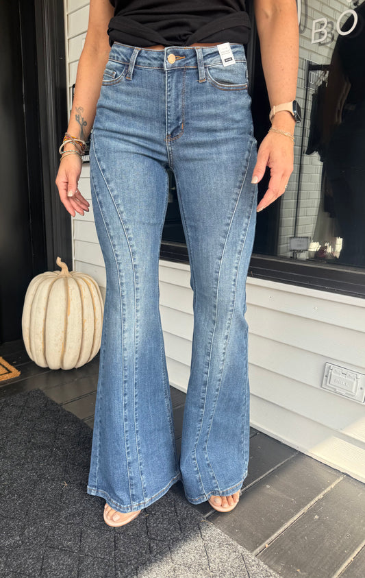 Judy Blue MR Jaqueline New Flare Double Angular Seam