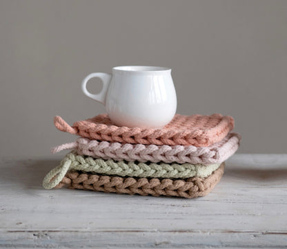Cotton Crocheted Pot Holder