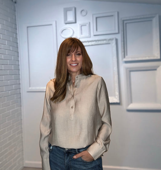 Soft Long Sleeve Henley Shirt