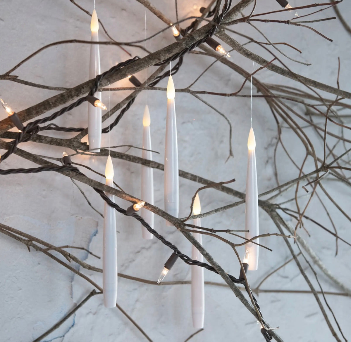 Set/ 6 Hanging Led Candles