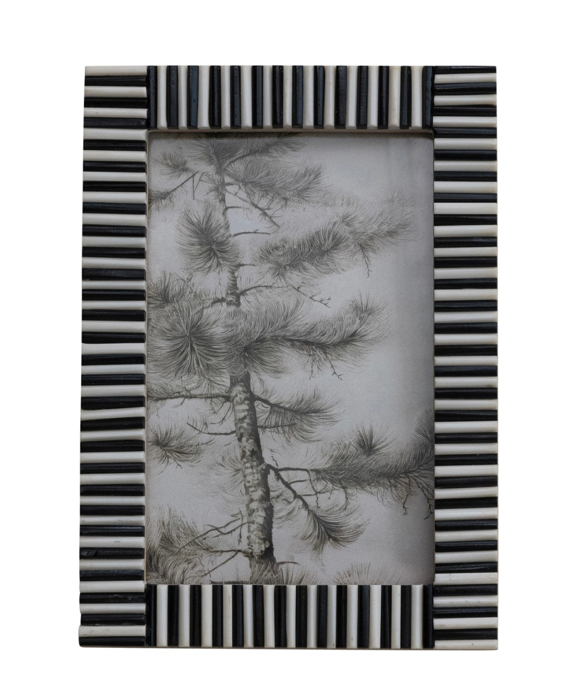 Ribbed Photo Frame, Black & White