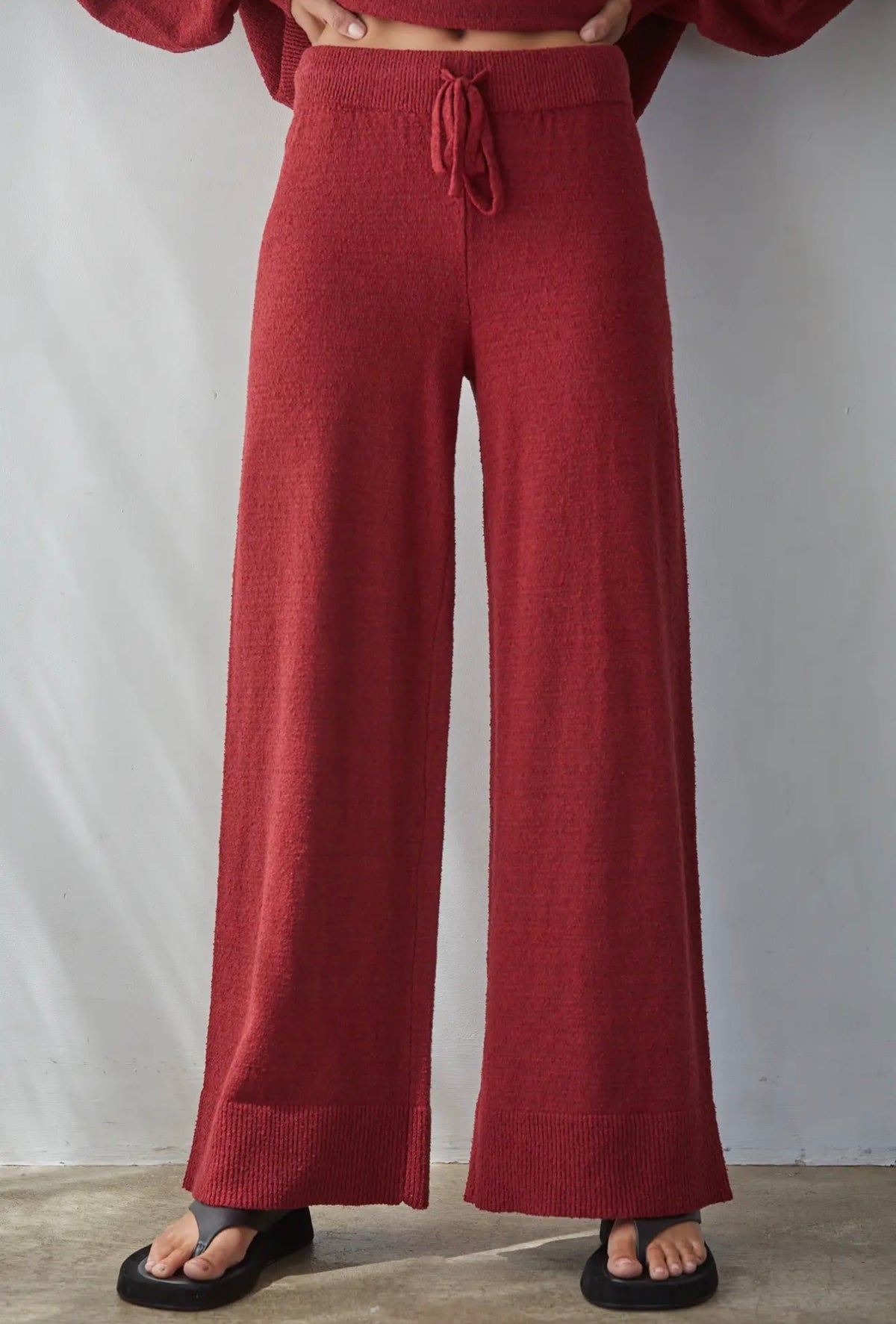 Knit Sweater Wide Leg Pants