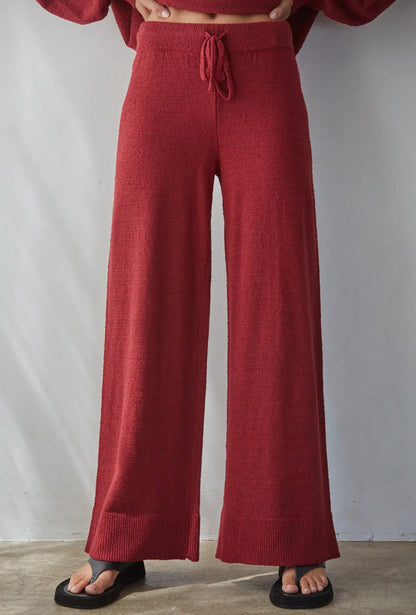 Knit Sweater Wide Leg Pants