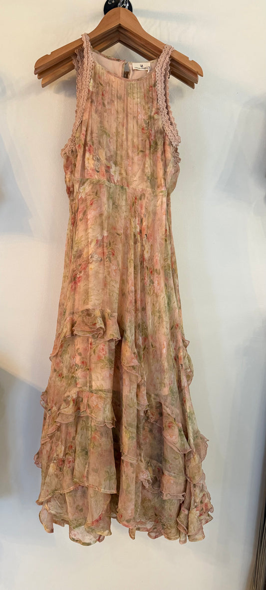 Tiered Ruffle Chiffon Dress