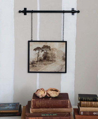 Hanging Metal Framed Glass Photo