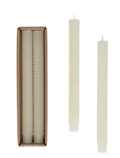 Unscented Hobnail Taper Candles