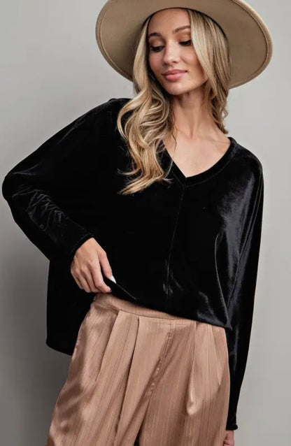 Velvet Blouse - GirlFriends Boutique