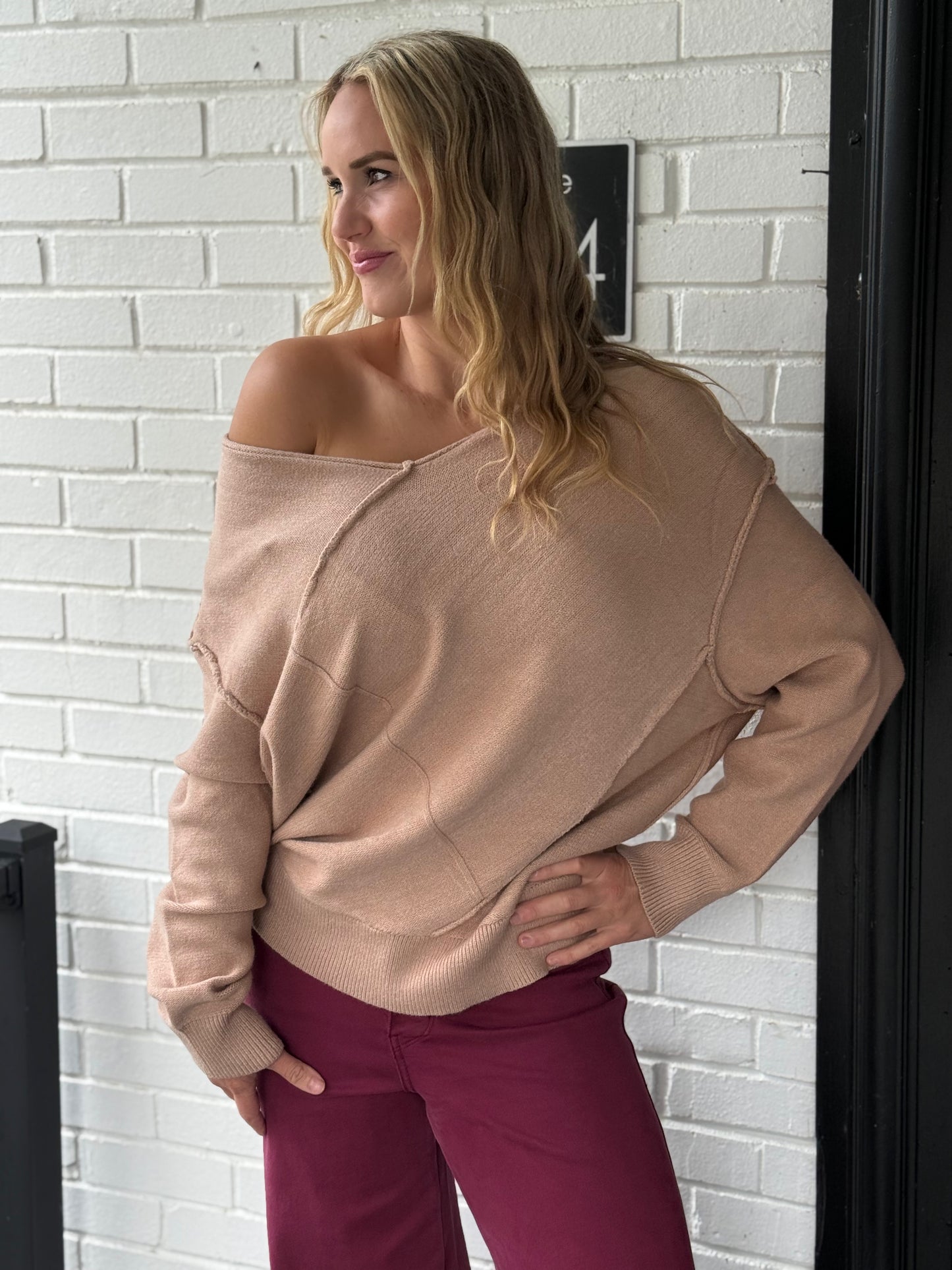 Exposed-Seam Sweater