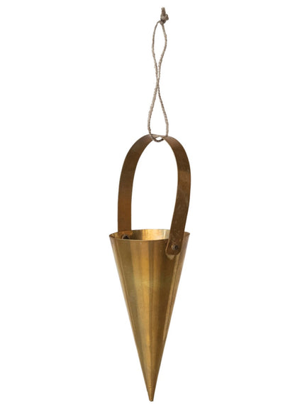 Hanging Brass Cone Ornament