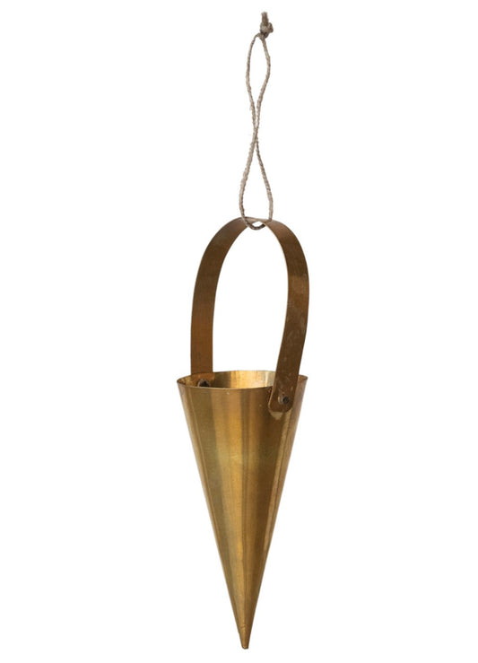 Hanging Brass Cone Ornament