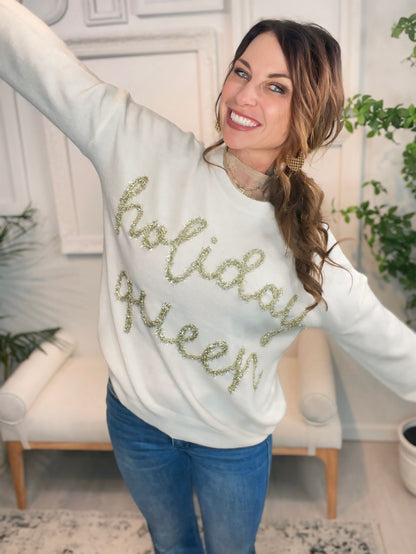 "Holiday Queen" Pullover Sweater