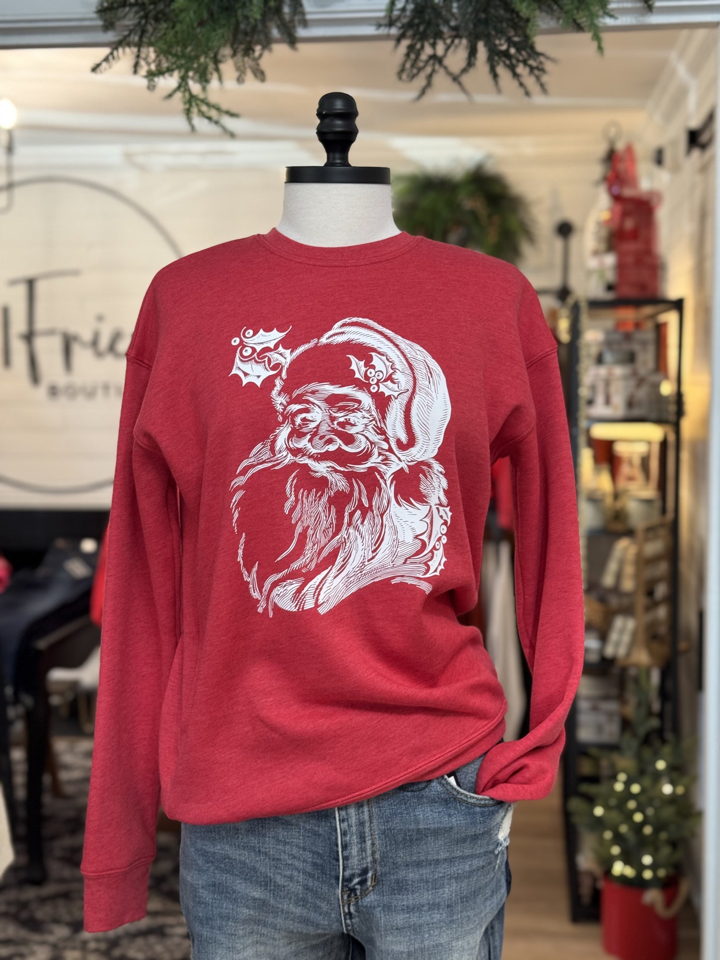 Red Super Soft Santa Sweatshirt