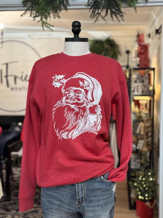 Red Super Soft Santa Sweatshirt