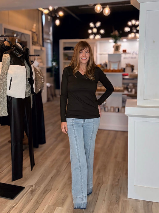 Maggie High-Rise Wide Leg Denim Pants