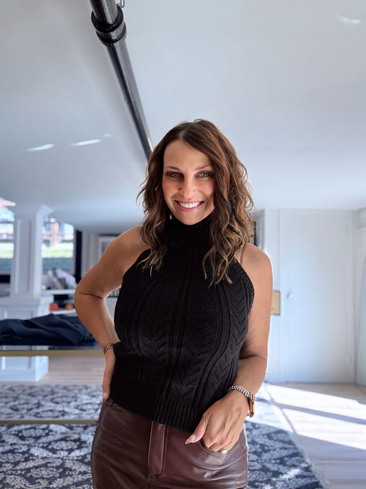 Turtle Neck Cable Sweater