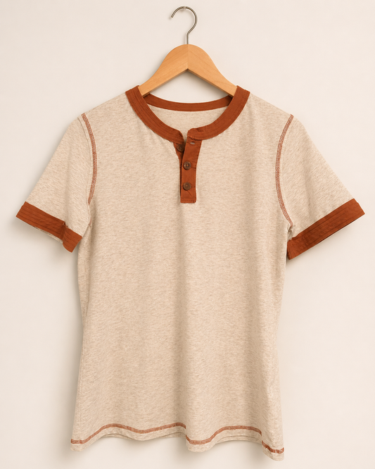 Jenna button Tee