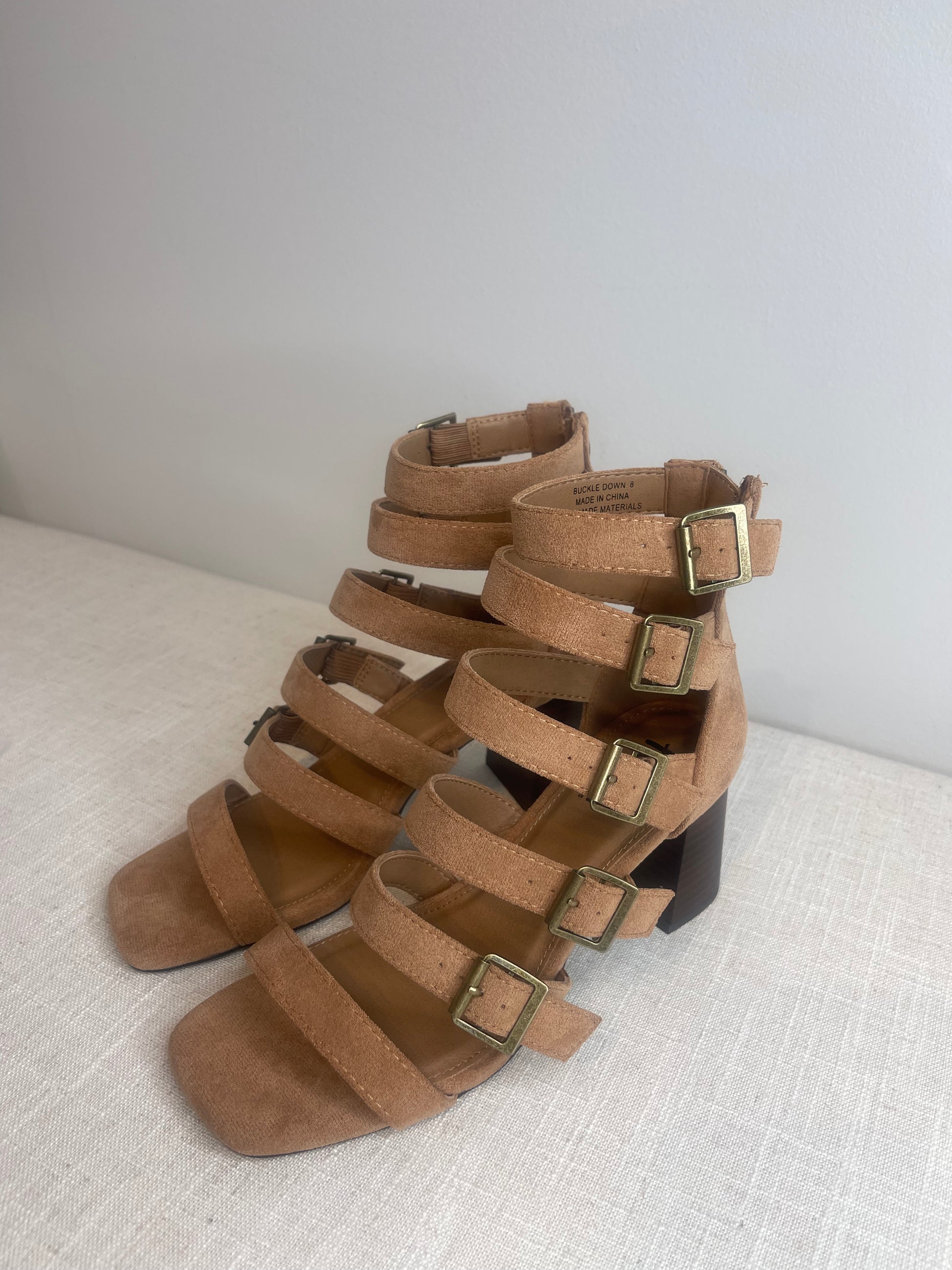 Camel Buckle Heel - GirlFriends Boutique