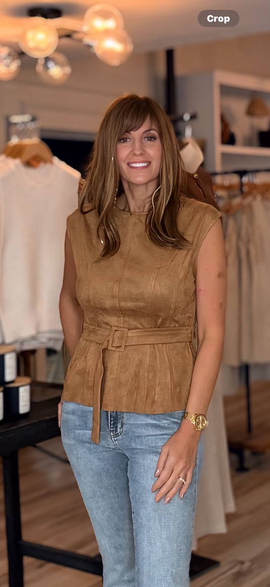 Belted Peplum Top