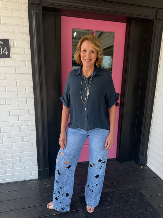 La Rosa Canyon Lace Denim