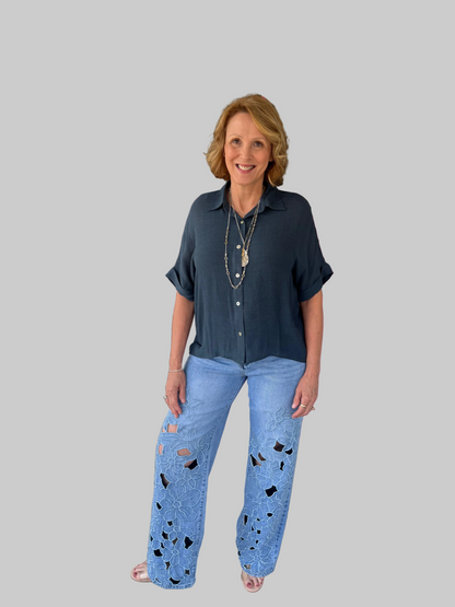 La Rosa Canyon Lace Denim