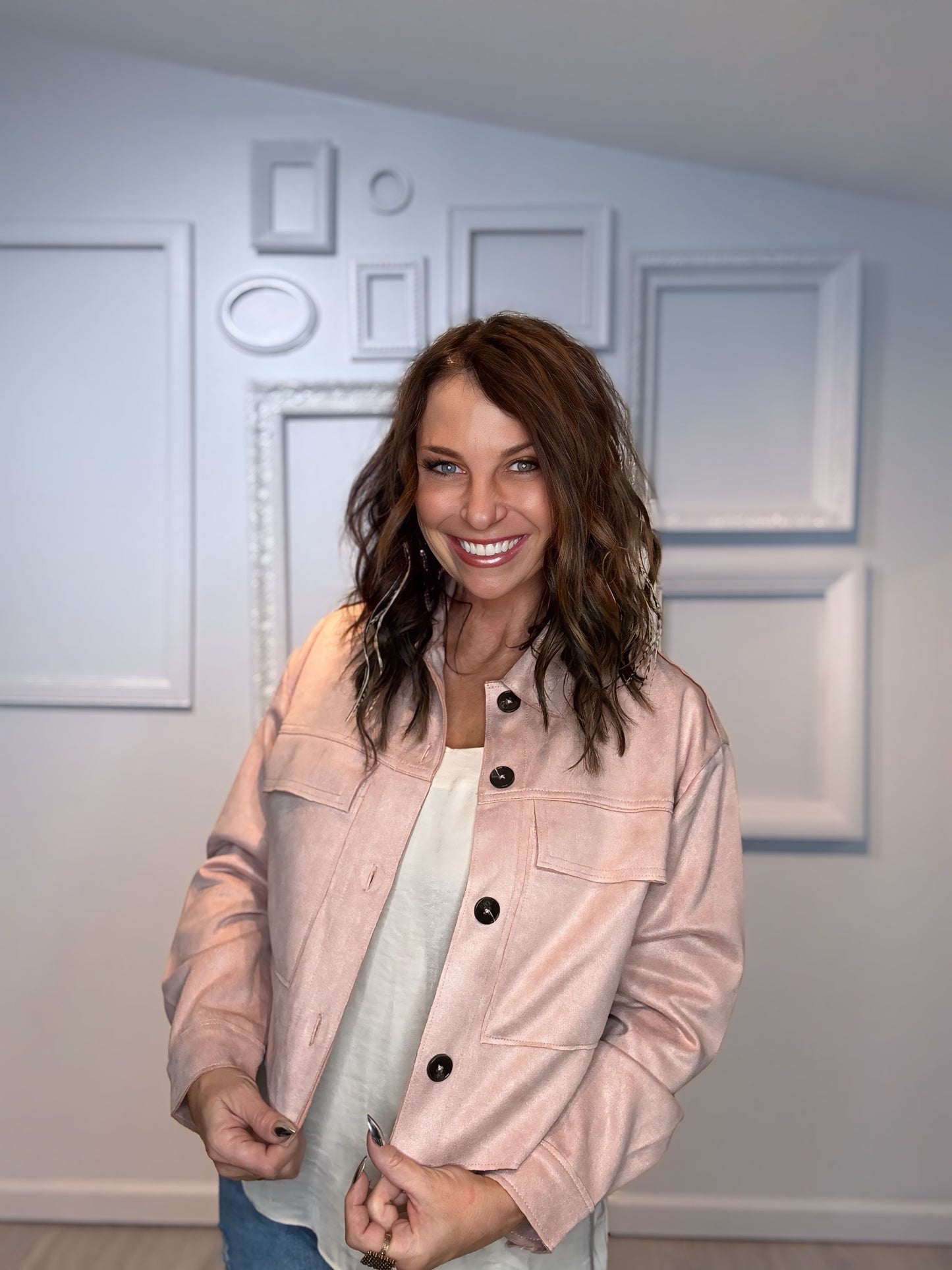 Faux Suede Short Jacket