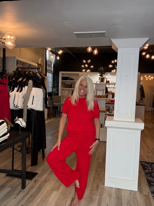 Game Day Cozy Knit Sweater Set