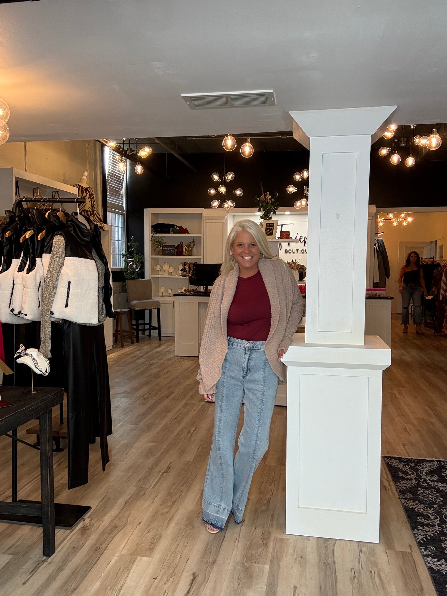 Waffle Marshmallow Cocoon Cardigan