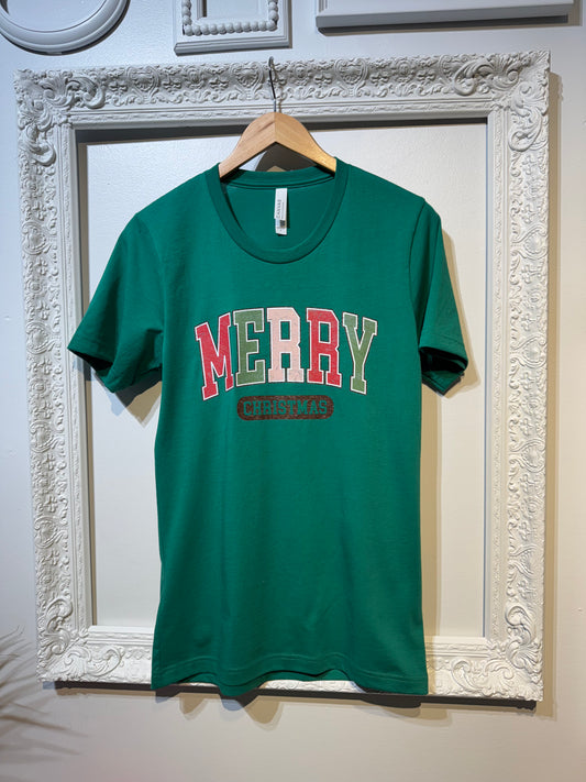 Green MERRY Christmas Tee