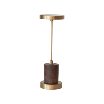 Metal & Mango Wood LED Table Lamp