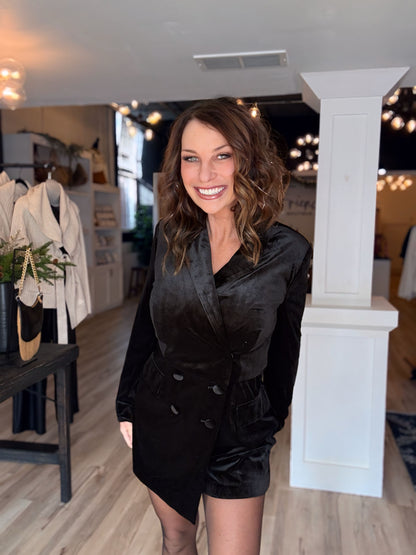 Velvet Blazer Romper