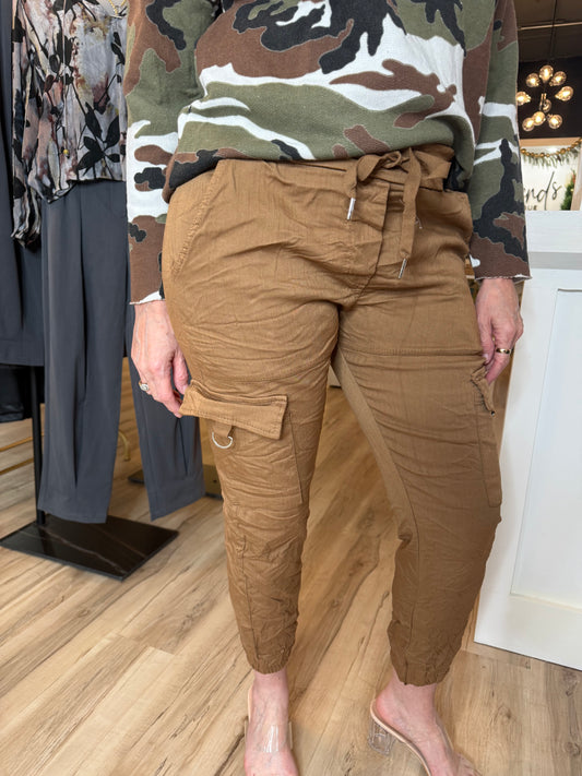 Italian Cotton Crinkle Cargo